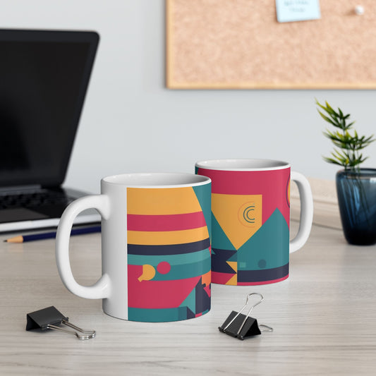Colorful Geometric Coffee Mug - Vibrant Design for Creative Souls