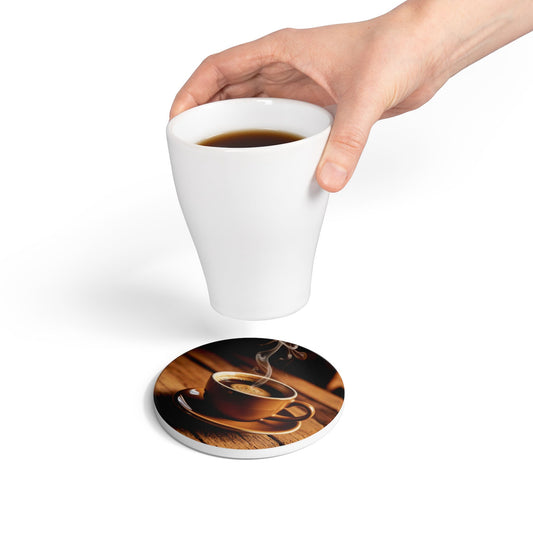 Coffee Mug Coaster, Vintage Table Decor, Gift for Coffee Lovers, Kitchen Accessories